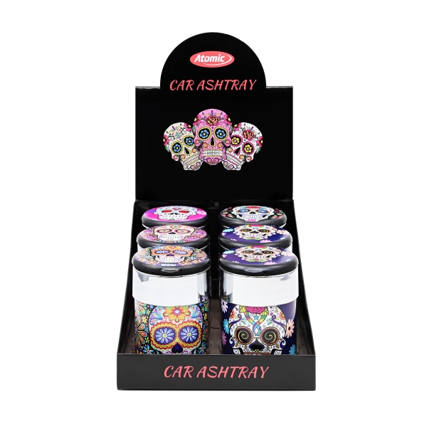 Atomic Auto Aschenbecher LED - Catrina Design 6 Farben Sortiert